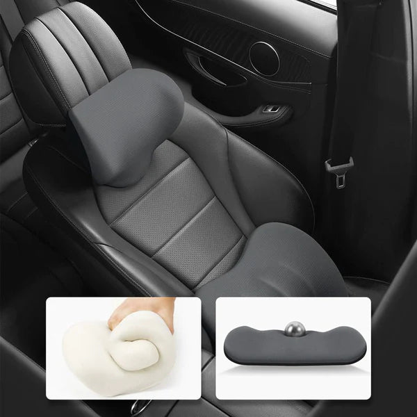 DriveEase™ Car Seat Headrest & Lumbar Cushion