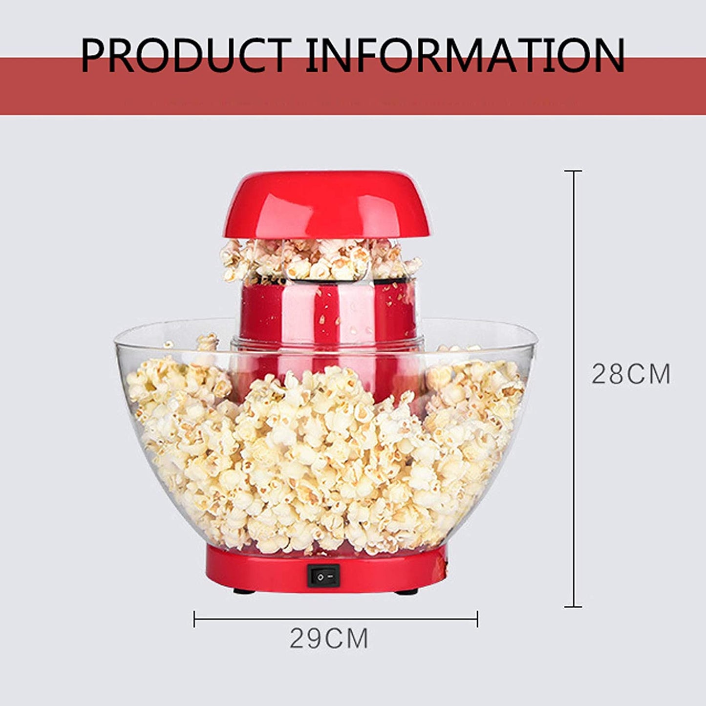 Hot Air Corn Popper | Electric Popcorn Machine